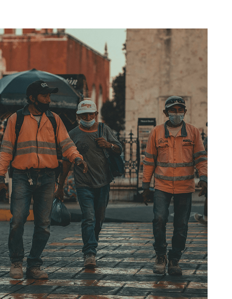 Group of construction workers